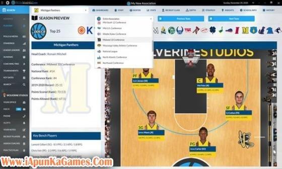 Draft Day Sports: College Basketball 2020 Screenshot 2, Full Version, PC Game, Download Free