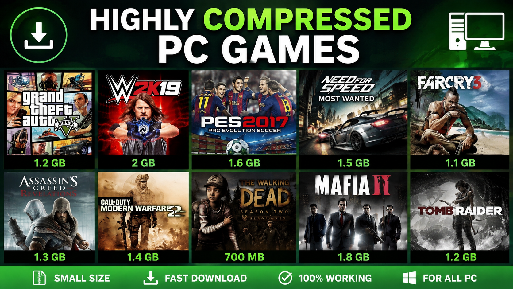 highly compressed pc games